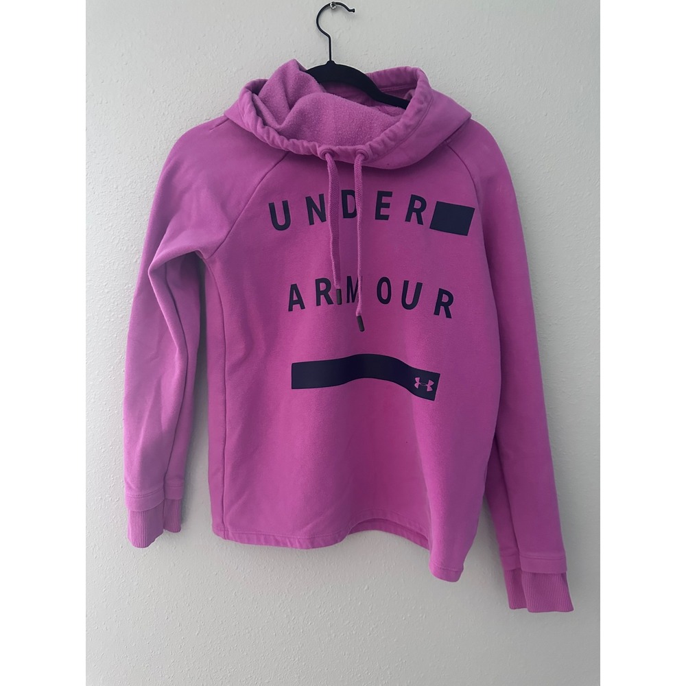 Under Armour Youth Pink Threadborne Fleece Pullover Hoodie XS 1333394